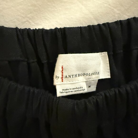 Anthropologie Linen Bubble Shorts Anthropologie Shorts NWT - Black - M - Picture 3 of 5